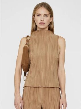 NWT Anine Bing Rondi Top Camel Large $195